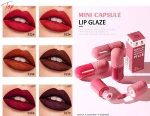 Glase de Labios Mini Cápsula de 18 Colores