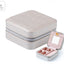 Elegant PU Leather Jewelry Organizer with Mirror