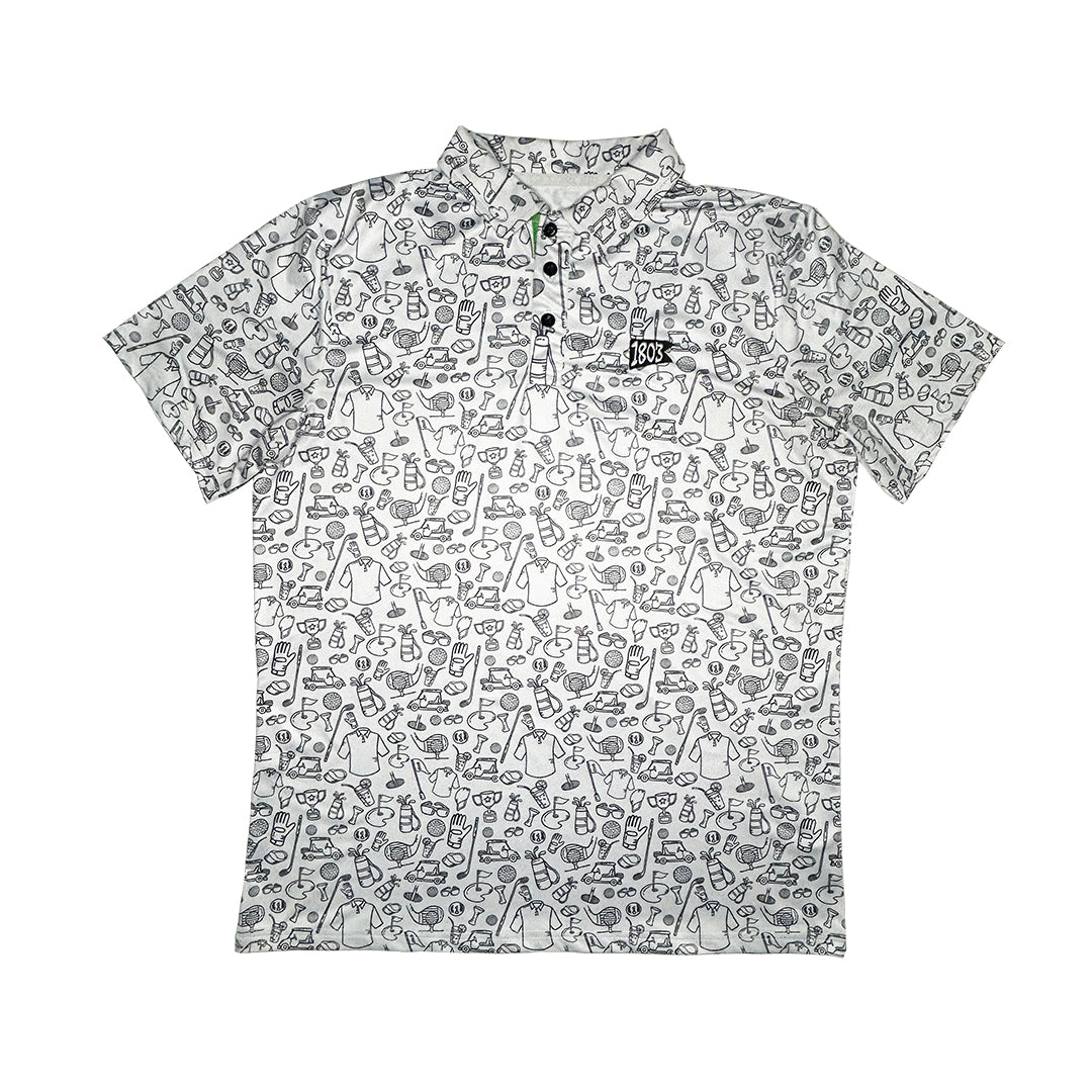 Golf Doodle Delight Polo Shirt - Korvel