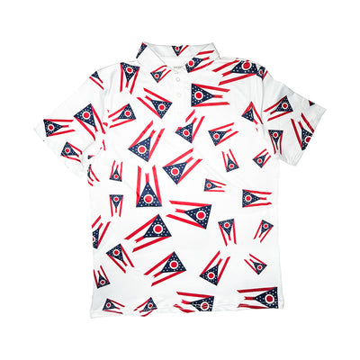 Ohio Pride Burgee Golf Polo Shirt - Korvel