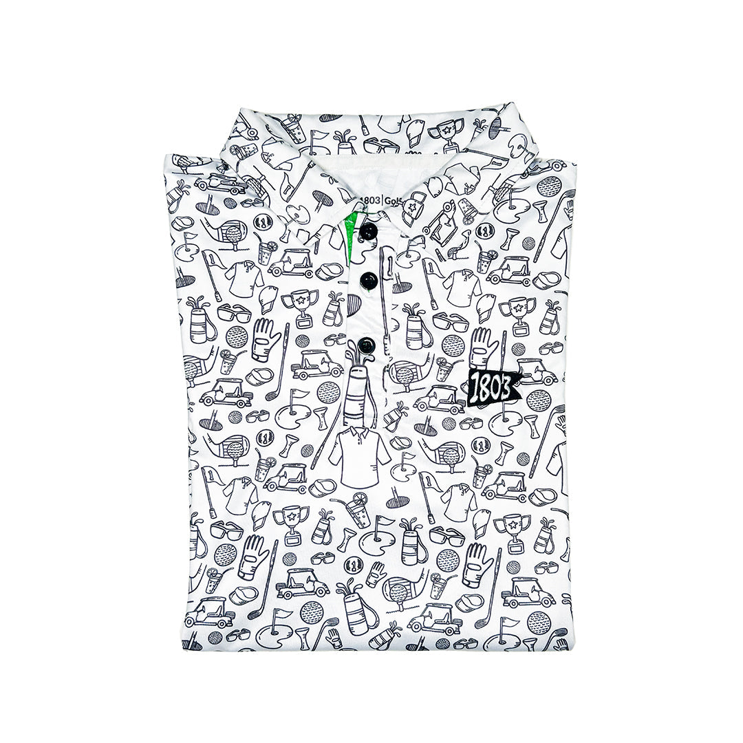 Golf Doodle Delight Polo Shirt - Korvel