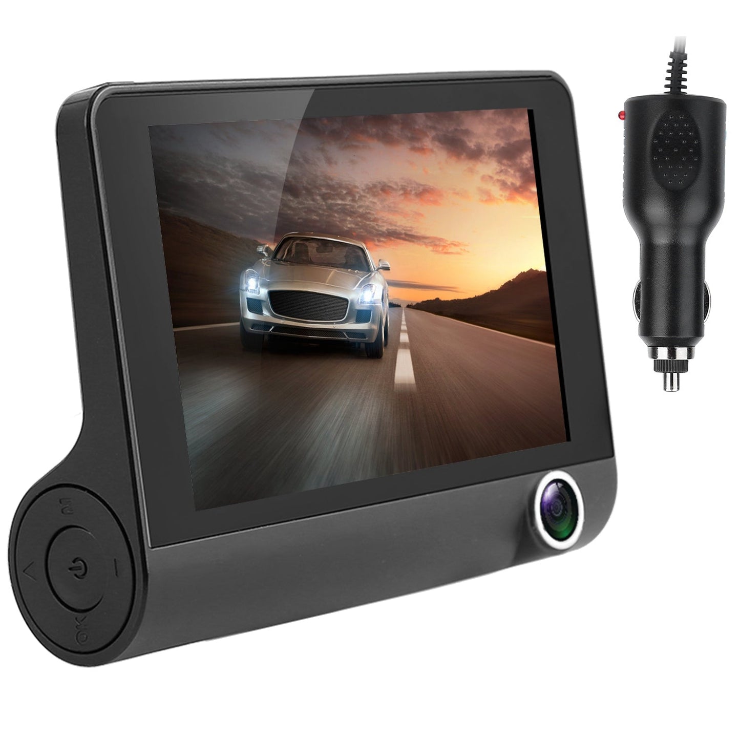Gbruno 1296P Triple Lens Car DVR Dash Camera