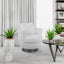 Teddy Rotating Bucket Chair - Elegant White Armchair