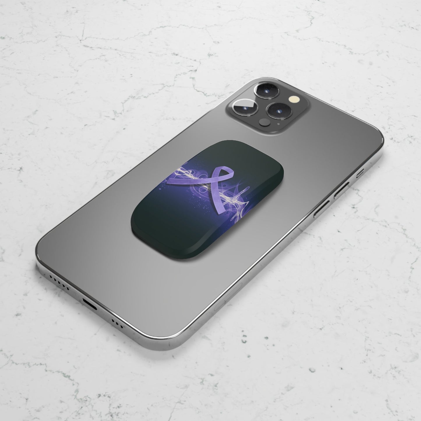Soporte para teléfono de concienciación sobre la epilepsia – Diseño de cinta morada