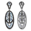 13.80 Carat Genuine Blue Topaz & Black Spinel Earrings