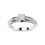 Anillo de Compromiso Solitario de Diamante de Oro Blanco de 14K - Talla 7