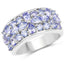 Anillo de Compromiso de Plata Esterlina con Tanzanita de 2.52 Quilates