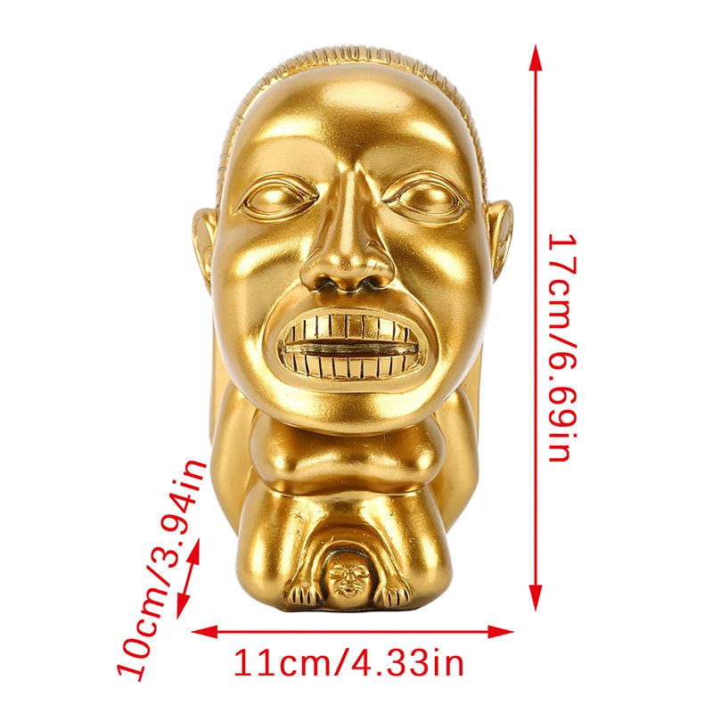 Indiana Jones Idol Golden Fertility Statue Resin Fertility Idol Sculpture with Eye Scale Raiders of The Lost Ark Cosplay Props - Korvel