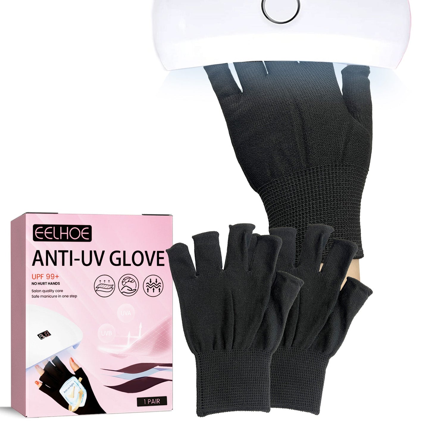 Anti-UV Glove for Nail Art Protection