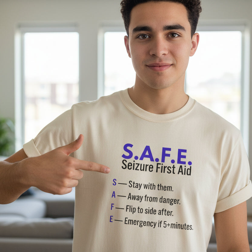 S.A.F.E. Seizure First Aid T-Shirt – Epilepsy Awareness Tee