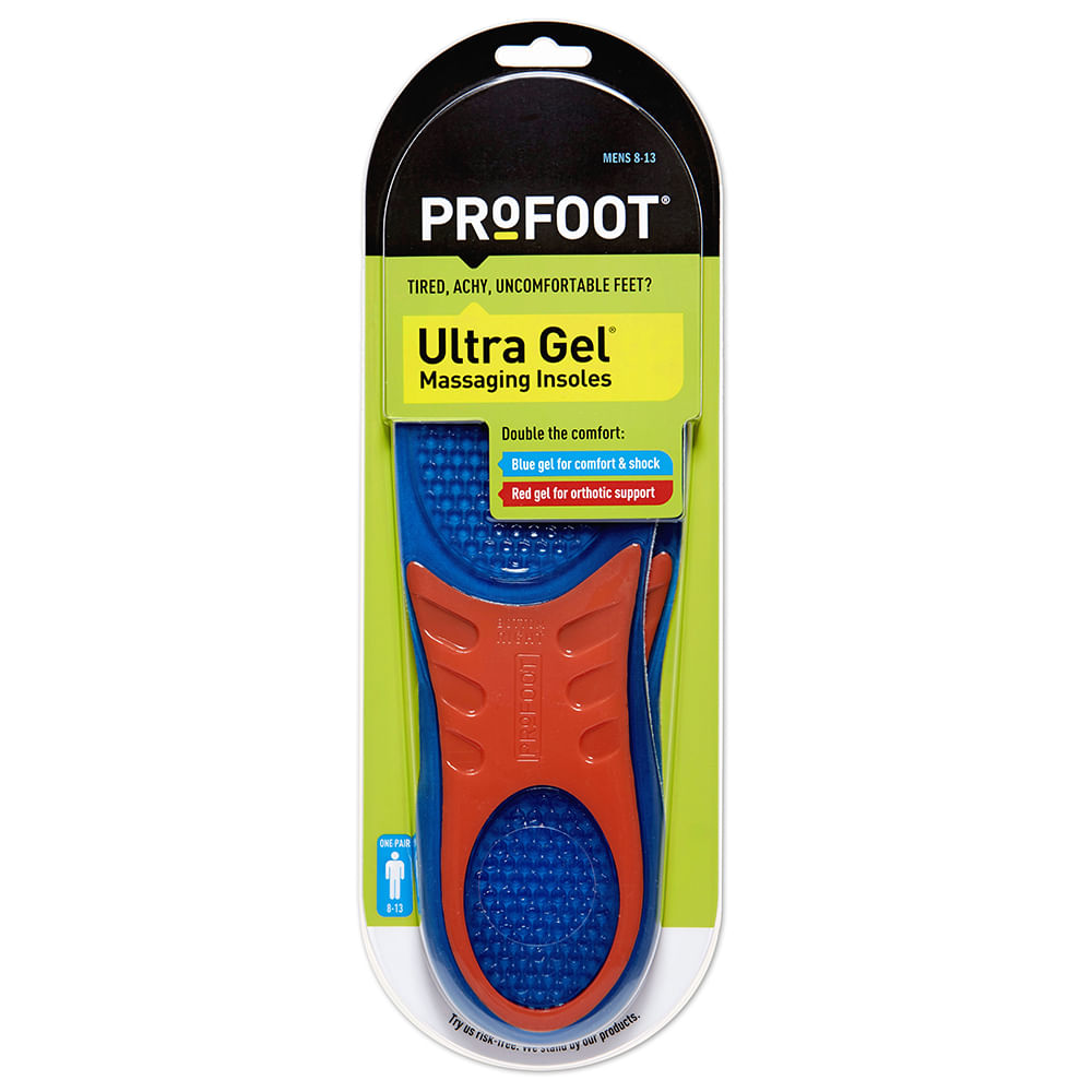 Profoot® Ultra Gel Insoles for Men – Sizes 8-13