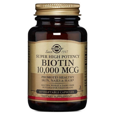 Solgar Super High Potency Biotin 10 000 Mcg - 60 Capsules Végétales