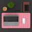 Tapis de bureau à motif de chat rose Blooming Chaos