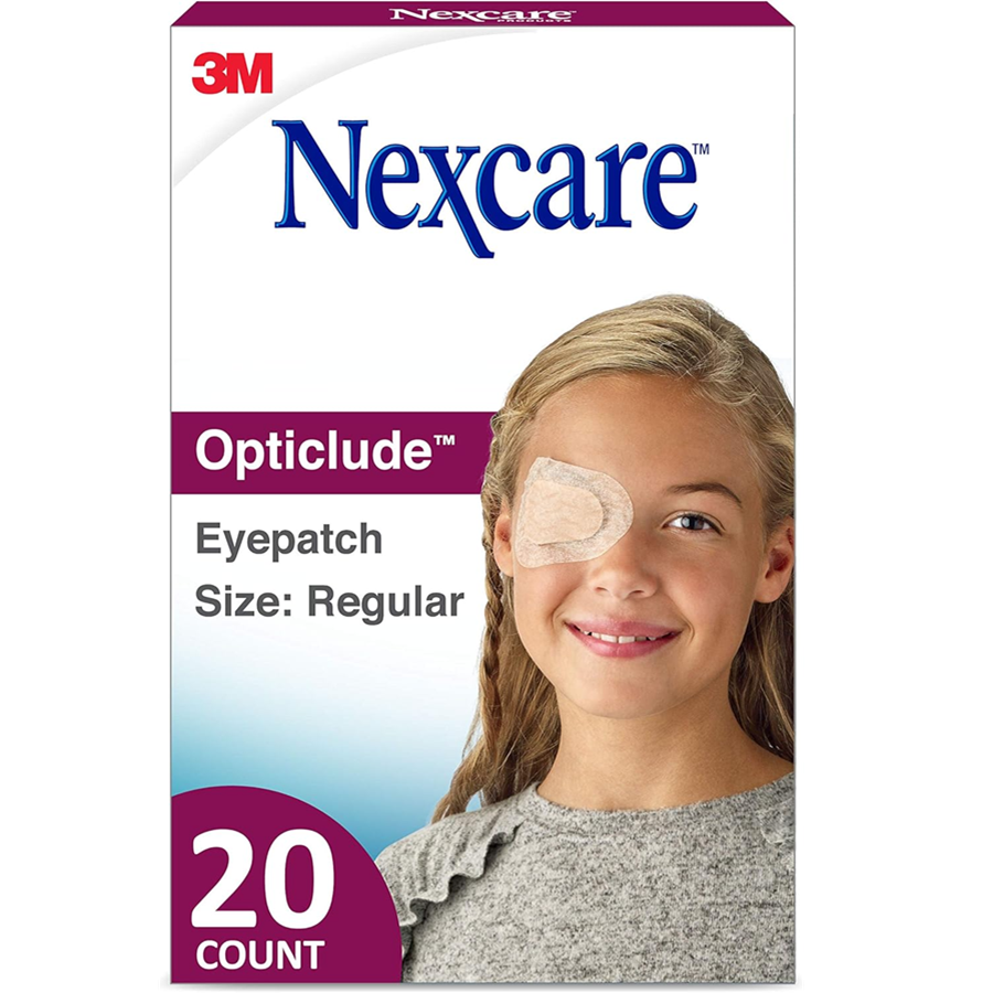 Parche ocular ortóptico Nexcare Opticlude - Tamaño regular, 20 unidades