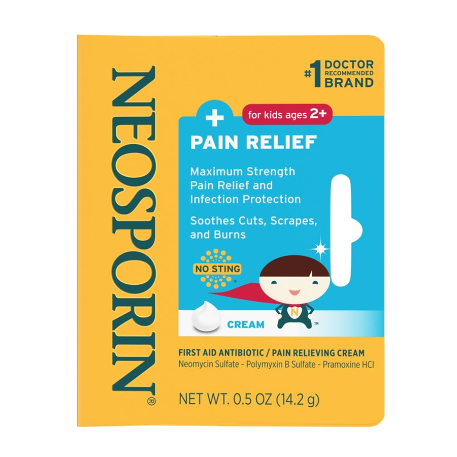 Crema Antibiótica para Primeros Auxilios Neosporin para Niños, 0.5 Oz
