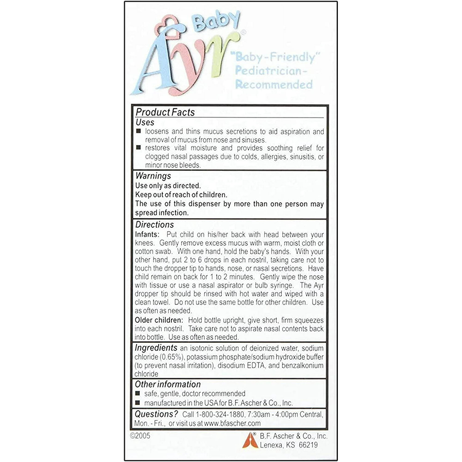 Ayr Baby Saline Nasal Drops 30ml