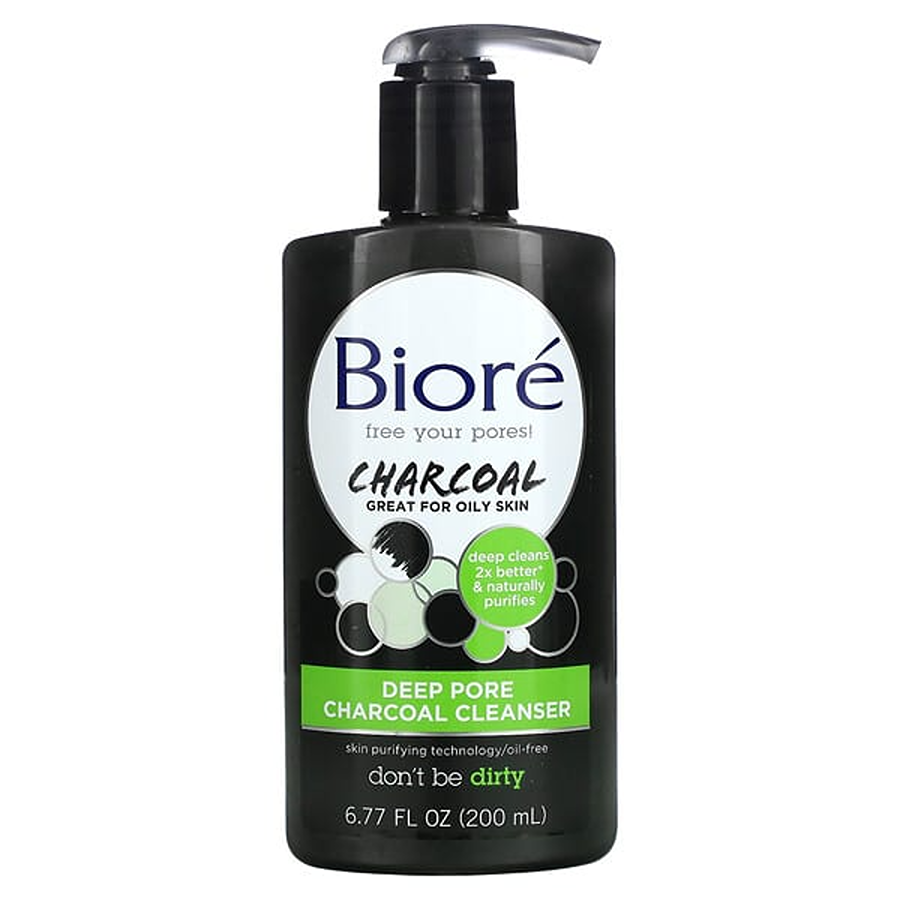 Nettoyant Charbon Profond Biore pour Peau Grasse, 6,77 Fl Oz