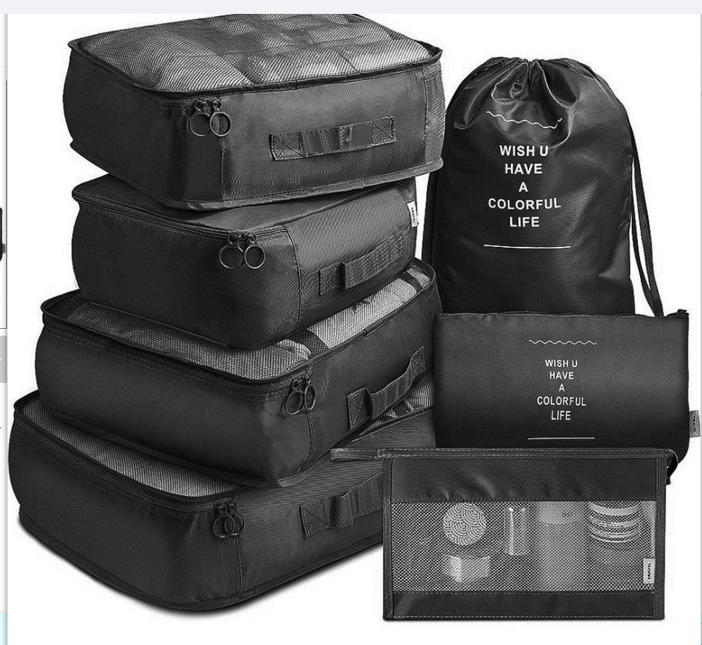 Juego de organizadores de equipaje de 8 piezas para viajar