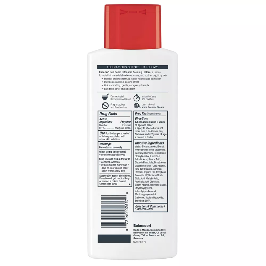 Eucerin Intensive Calming Lotion for Sensitive Skin - 8.4 Fl Oz