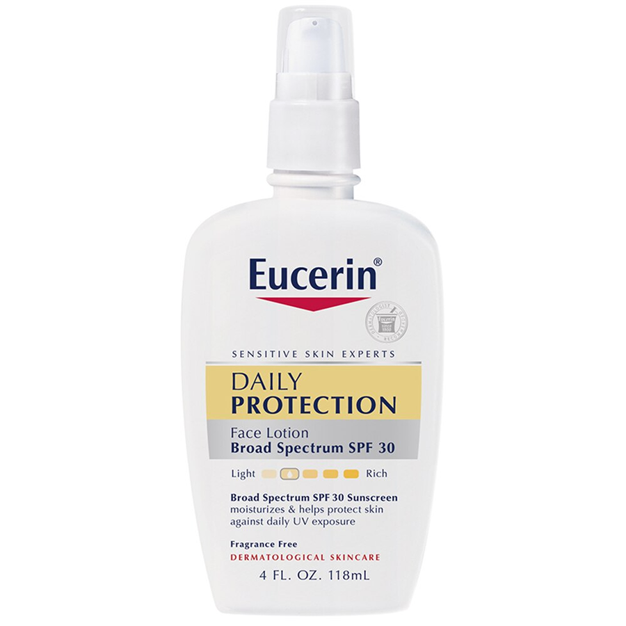 Lotion et écran solaire Eucerin Daily Protection à large spectre pour le visage, SPF 30