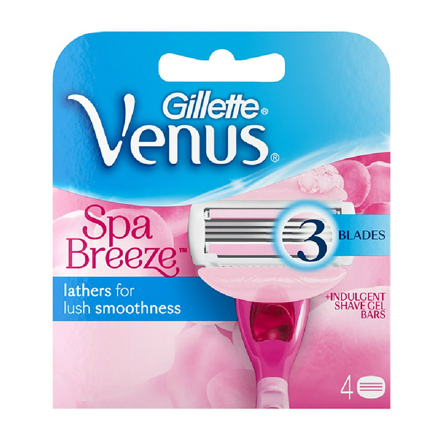 Gillette Venus Spa Women's White Tea Razor Blade Refills - 4 Count