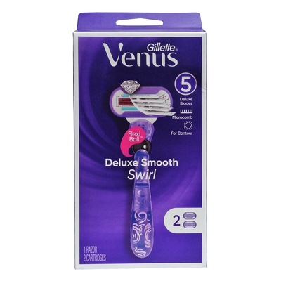 Gillette Venus Deluxe Smooth Swirl Razor - 2 Pack