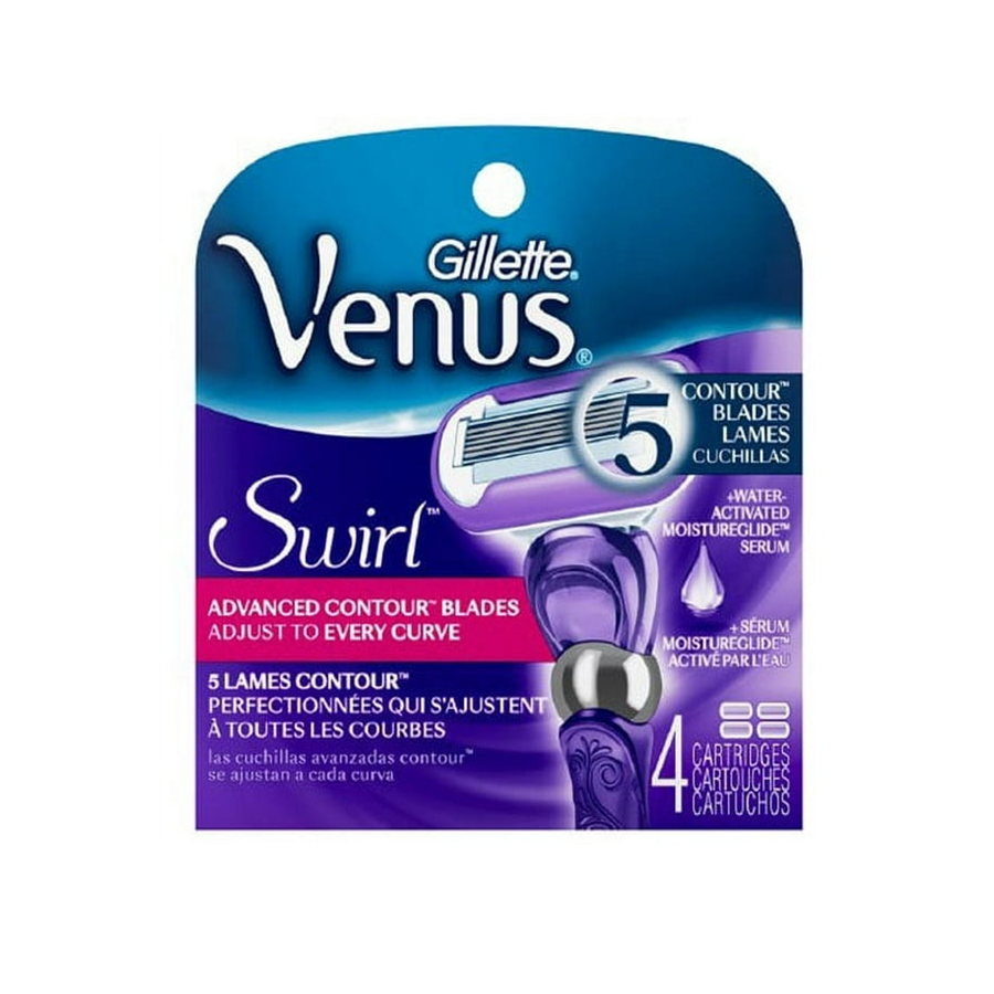 Rechargeables de lames de rasoir Gillette Venus Deluxe Smooth Swirl pour femmes - 4 unités