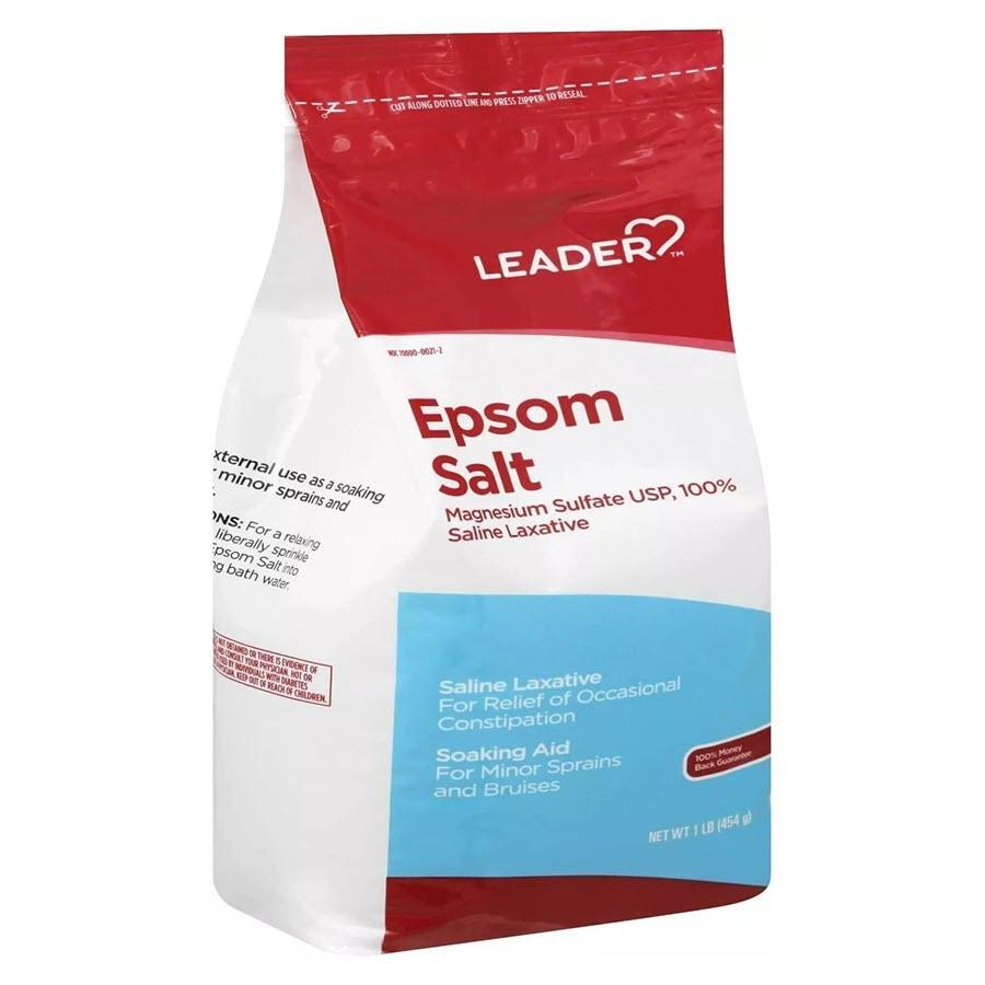 Leader Epsom Salt - Premium Magnesium Sulfate, 1 lb