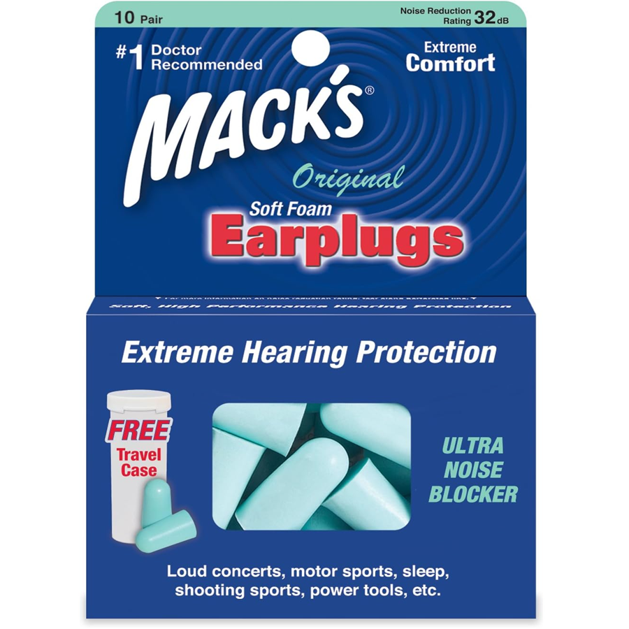 Mack's Slim Fit Soft Foam Earplugs – Perfect for Small Ear Canals