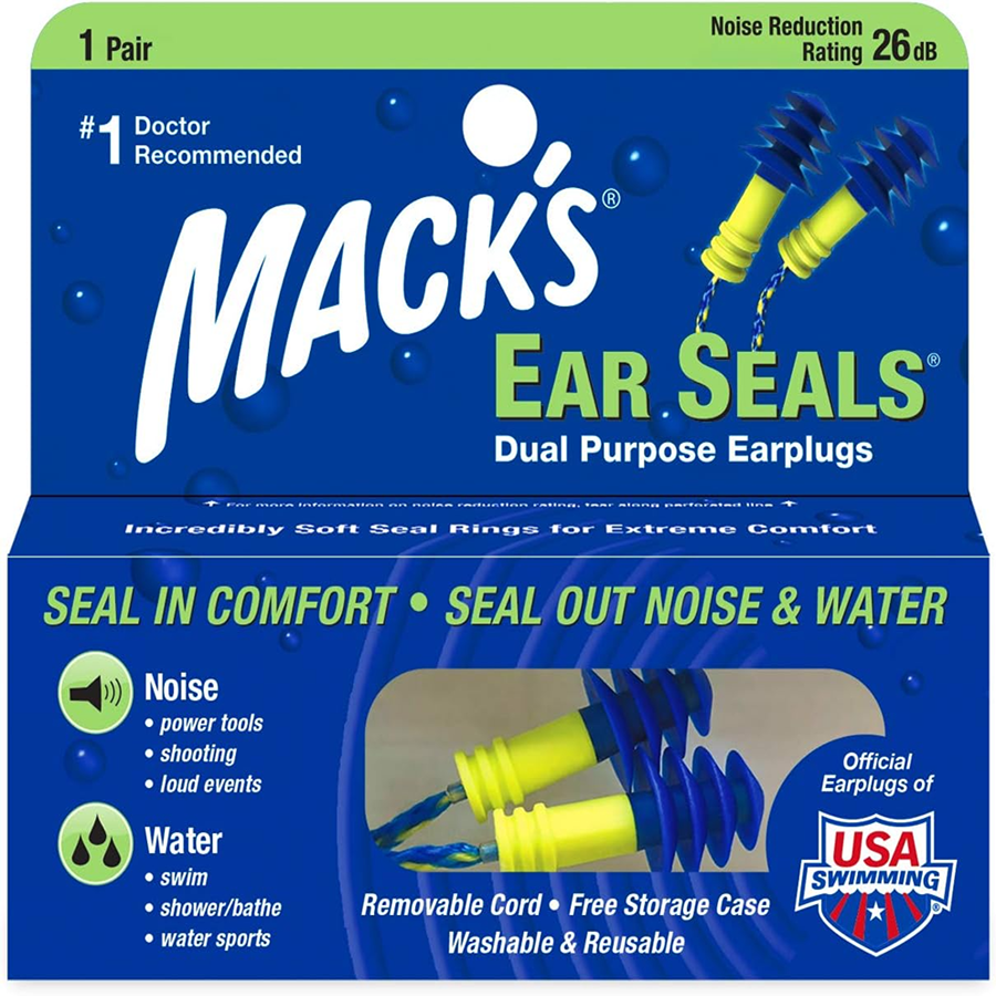 Bouchons d'oreilles Mack's Ear Seals à double usage - 1 paire