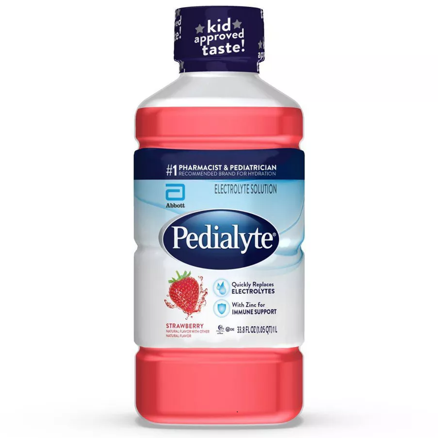 Solution électrolytique Pedialyte à la fraise, 33,8 oz fl