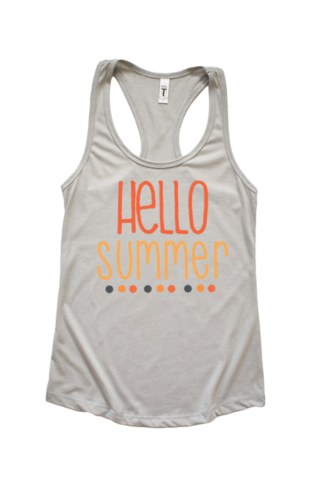 Hello Summer Racerback Tank Top