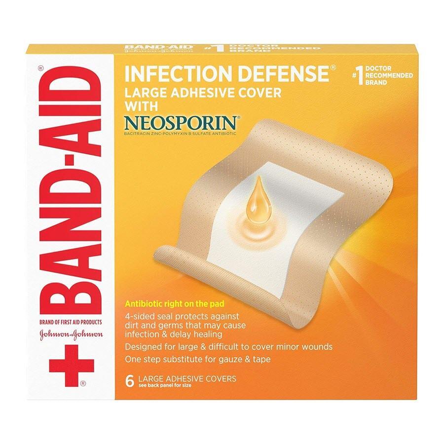 Cubiertas Adhesivas Premium para Heridas con Ungüento Neosporin - 6 Unidades