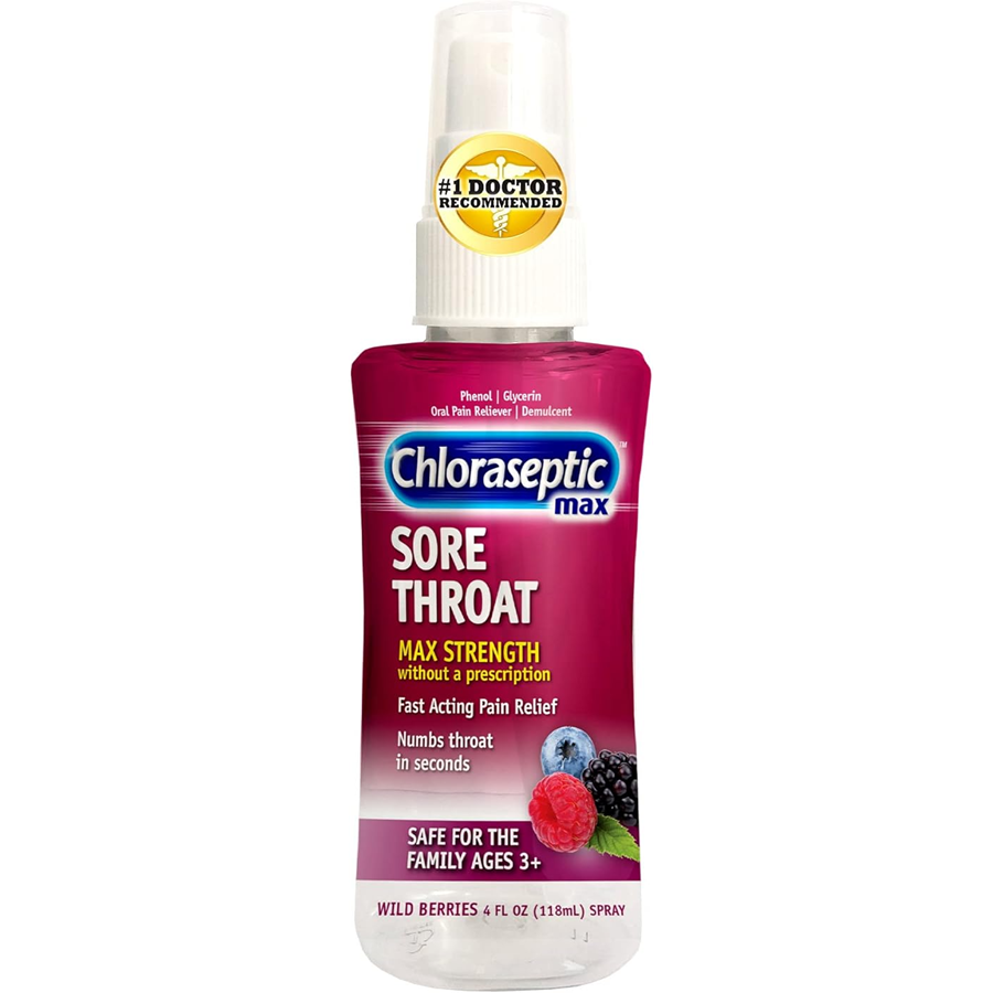 Chloraseptic Max Strength Sore Throat Spray - Bayas Silvestres, 4 Fl Oz