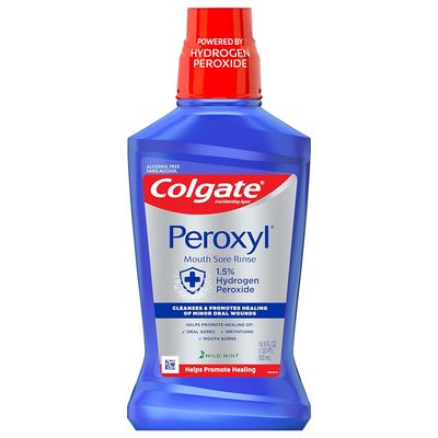 Colgate Peroxyl Bain de Bouche Antiseptique - Menthe Douce - 16,9 Fl Oz