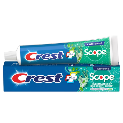 Dentifrice Crest Complete Plus Whitening Scope Menthe Fraîche, 5,4 Oz