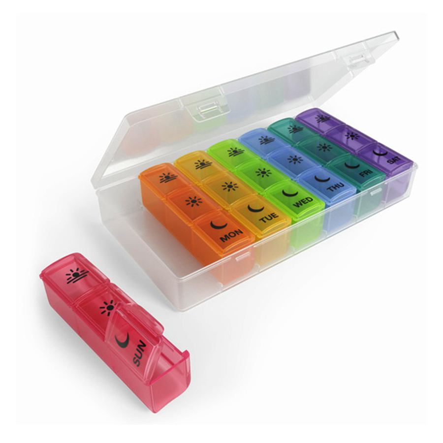 Ezy Dose Weekly 3x Day Pill Planner - Rainbow