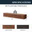 48" Rustic Wood Fireplace Mantel , Wall-Mounted & Floating Shelf for Home Decor - Korvel