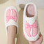 Chaussons en coton avec nœud en cartoon mignon