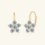 1.2 Carat 925 Sterling Silver Moissanite Flower Huggie Earrings - Korvel
