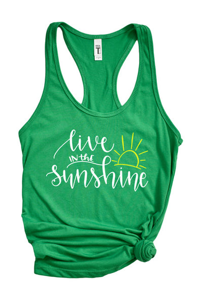 Live in the Sunshine Racerback Tank Top