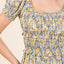 Summer Flower Print Puff Sleeve Maxi Dress