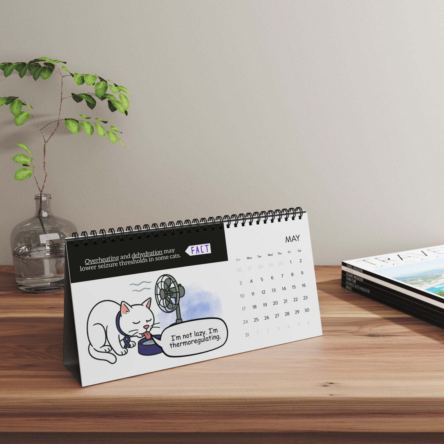 Watching the Signs: A Cat’s Year With Epilepsy Desktop Calendar