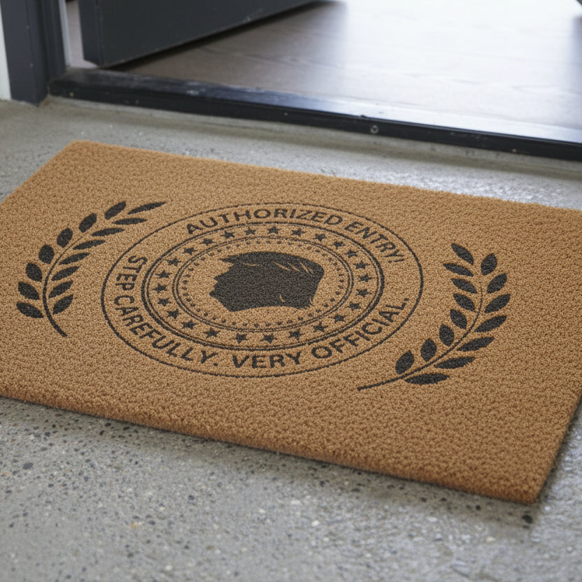 Authorized Entry Political Parody Welcome Mat