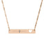 Epilepsy Awareness Bar Necklace with Ribbon & Heart Cutout