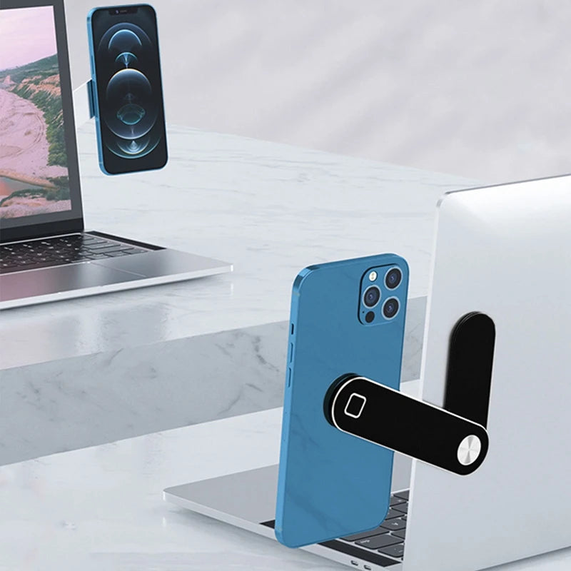 Magnetic Phone Holder Aluminium Alloy Dual-Screen Laptop Screen Expansion Stand Computer Mobile Phone The Same Screen Bracket - Korvel