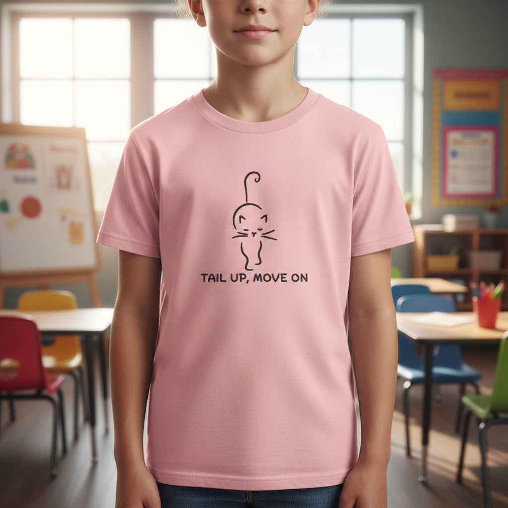 Tail Up, Move On Youth Tee – Small Human, Big Attitude