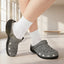 Minimalist Cat Line Art EVA Clogs – Grey Slip-Ons
