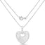Colgante de Corazón de Plata Esterlina con Diamante Blanco Genuino de 0.52 Quilates