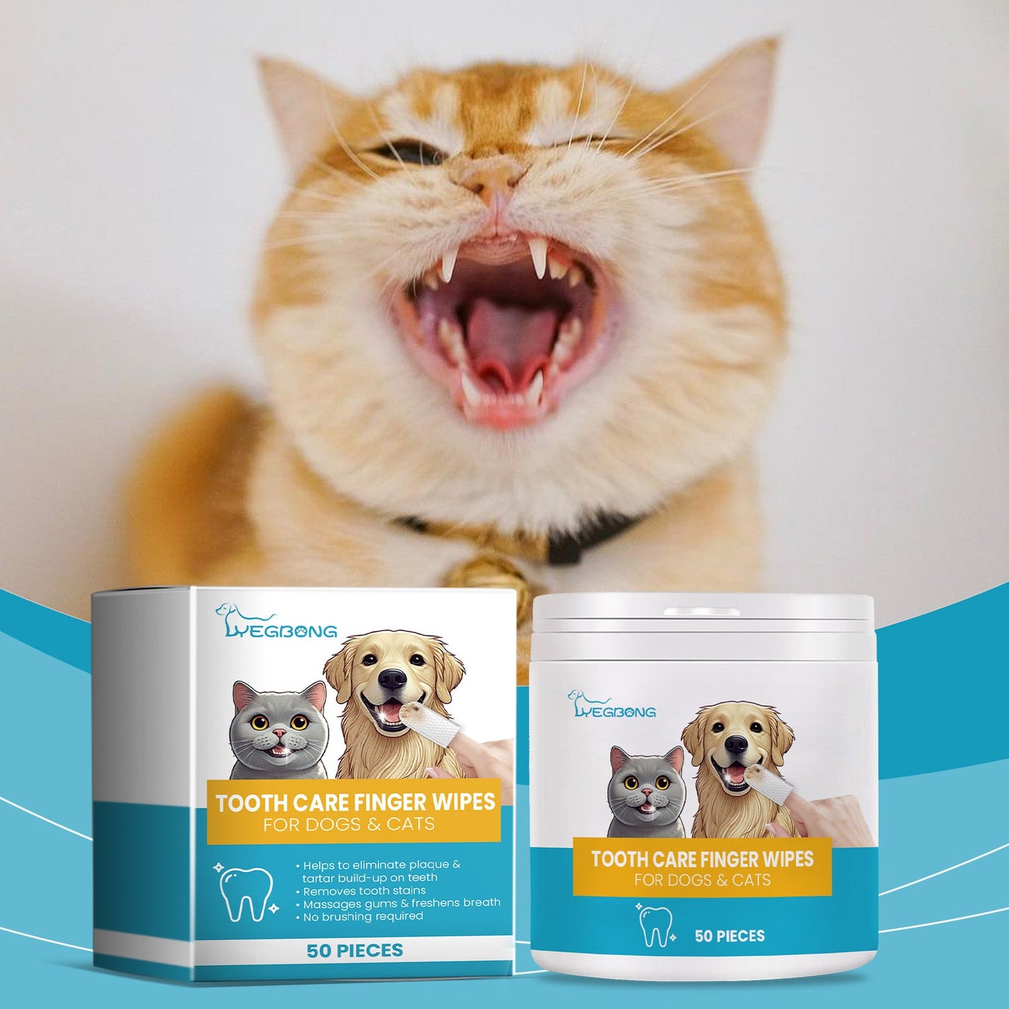 Toallitas Dentales Premium para Perros y Gatos